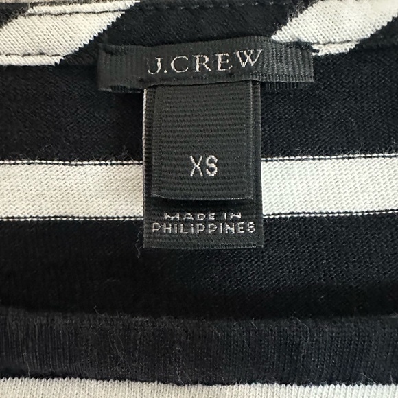 J. Crew Black and White Boxy Striped Blouse size XS - Picture 6 of 9